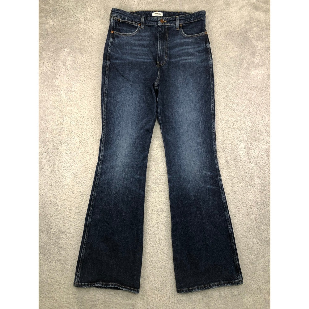 Wrangler Jeans Women 31x32 Blue Westward Westward High Rise Boot Distressed